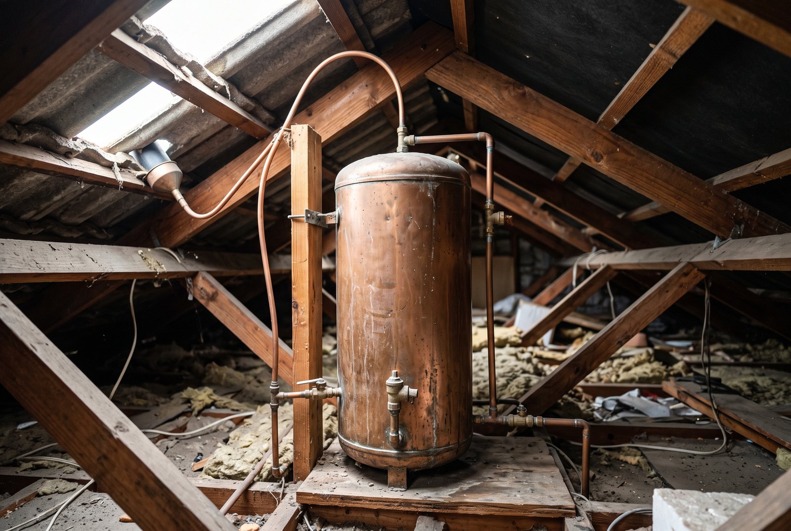 Geyser and overflow pipework inspected for a plumbing Certificate of Compliance