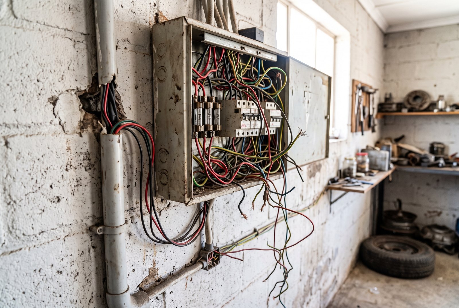 Non-compliant electrical installation found during a CoC inspection